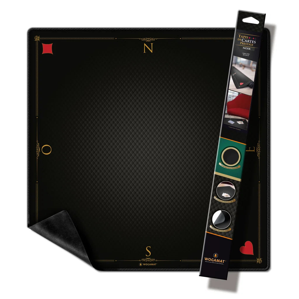 TAPIS CARTES PRESTIGE NOIR (FORMAT TAROT 60X60 CM) - boîte ou couverture