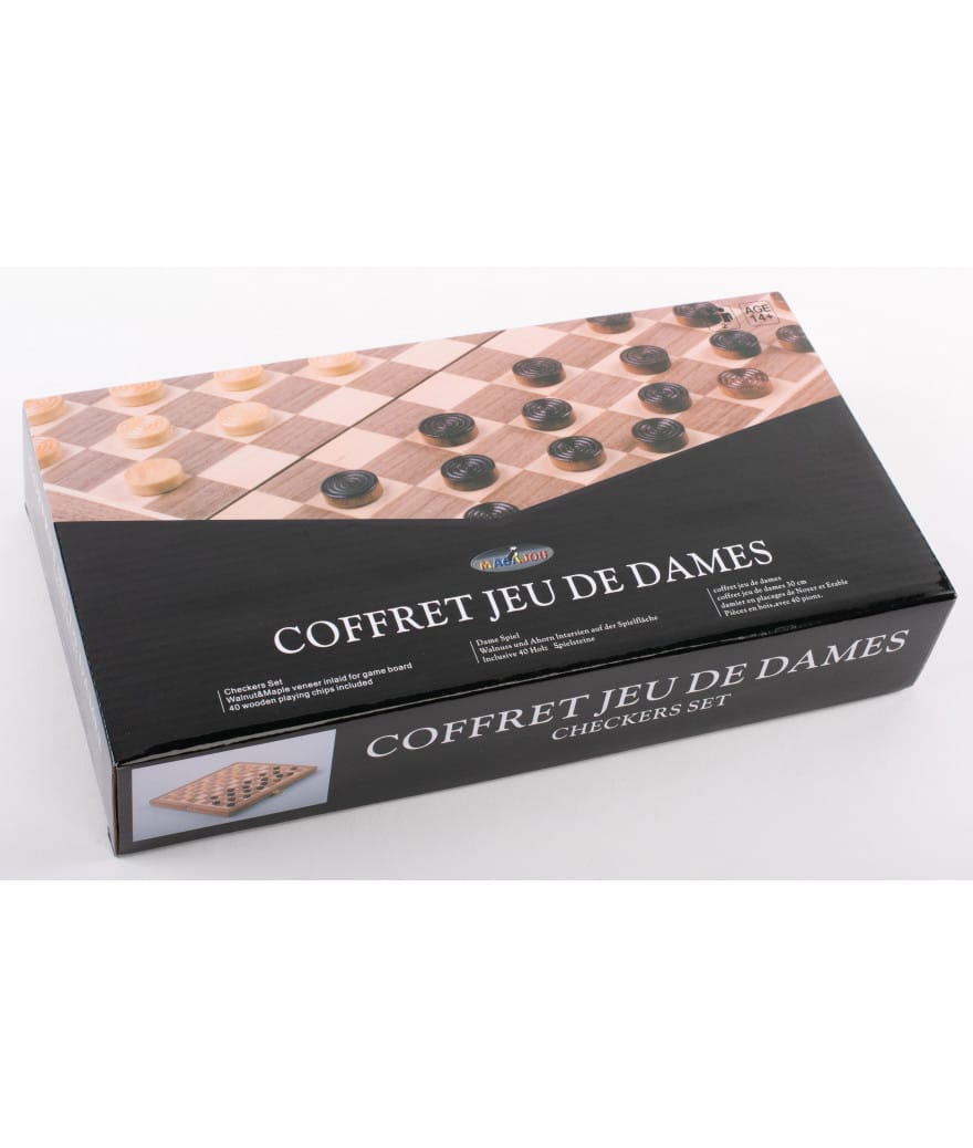 Jeu de dames françaises - Coffret pliable 29 cm