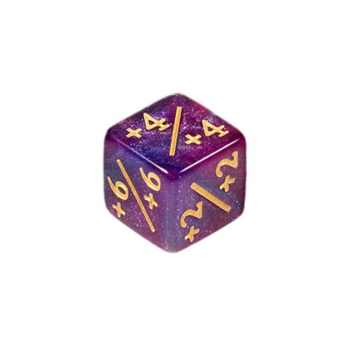 Epic Forge - D6 Modificateur Positif violet bleu pailleté doré